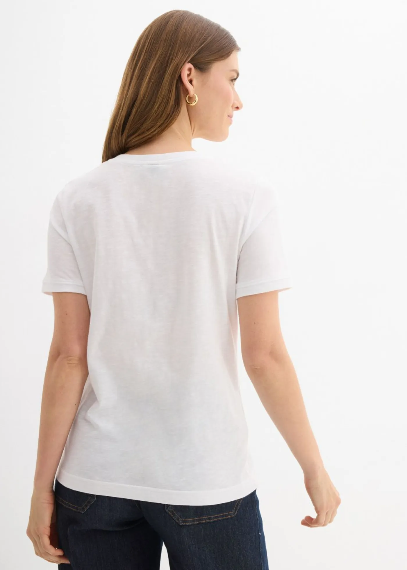 bonprix bonprix Camisetas|Novedades>Camiseta de algodón orgánico puro blanco-canela-marrón claro-óxido-verde oscuro-vainilla-verde pera-nectarina