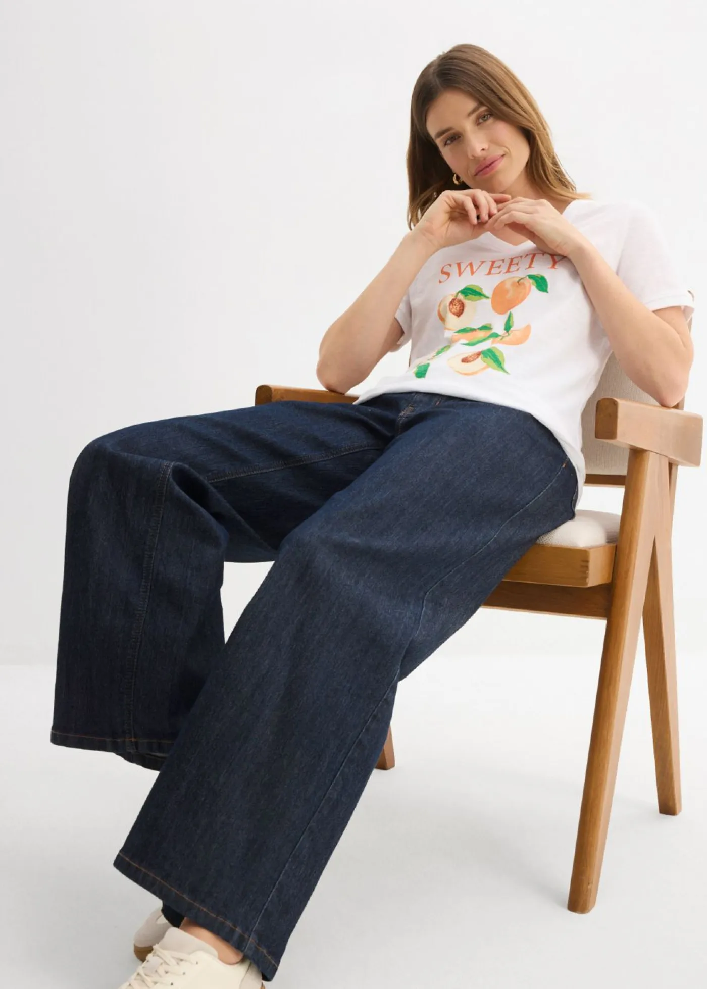 bonprix bonprix Camisetas|Novedades>Camiseta de algodón orgánico puro blanco-canela-marrón claro-óxido-verde oscuro-vainilla-verde pera-nectarina