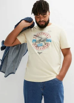 bonprix bonprix Camisetas Y Polos>Camiseta de algodón orgánico puro Beige