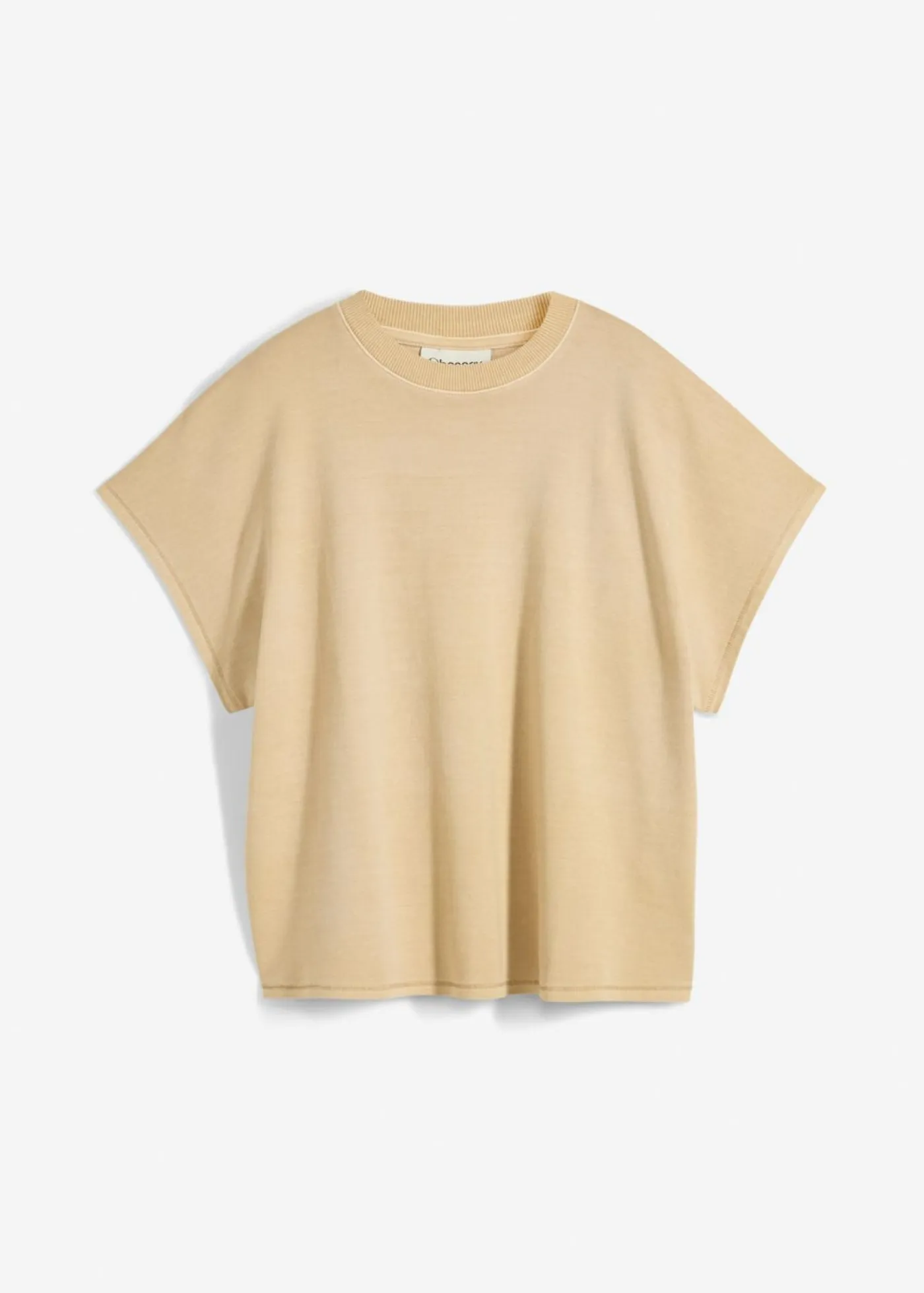 bonprix bonprix Camisetas>Camiseta de algodón orgánico puro Beige nuevo