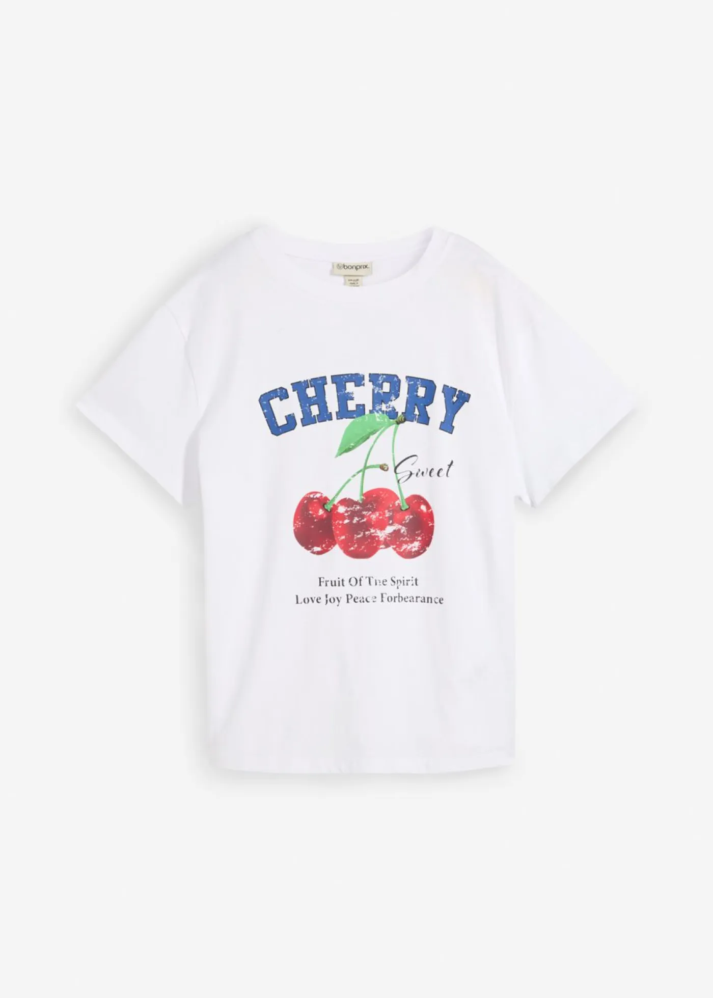 bonprix bonprix Camisetas|Novedades>Camiseta de algodón orgánico puro, estampado Blanco estampado