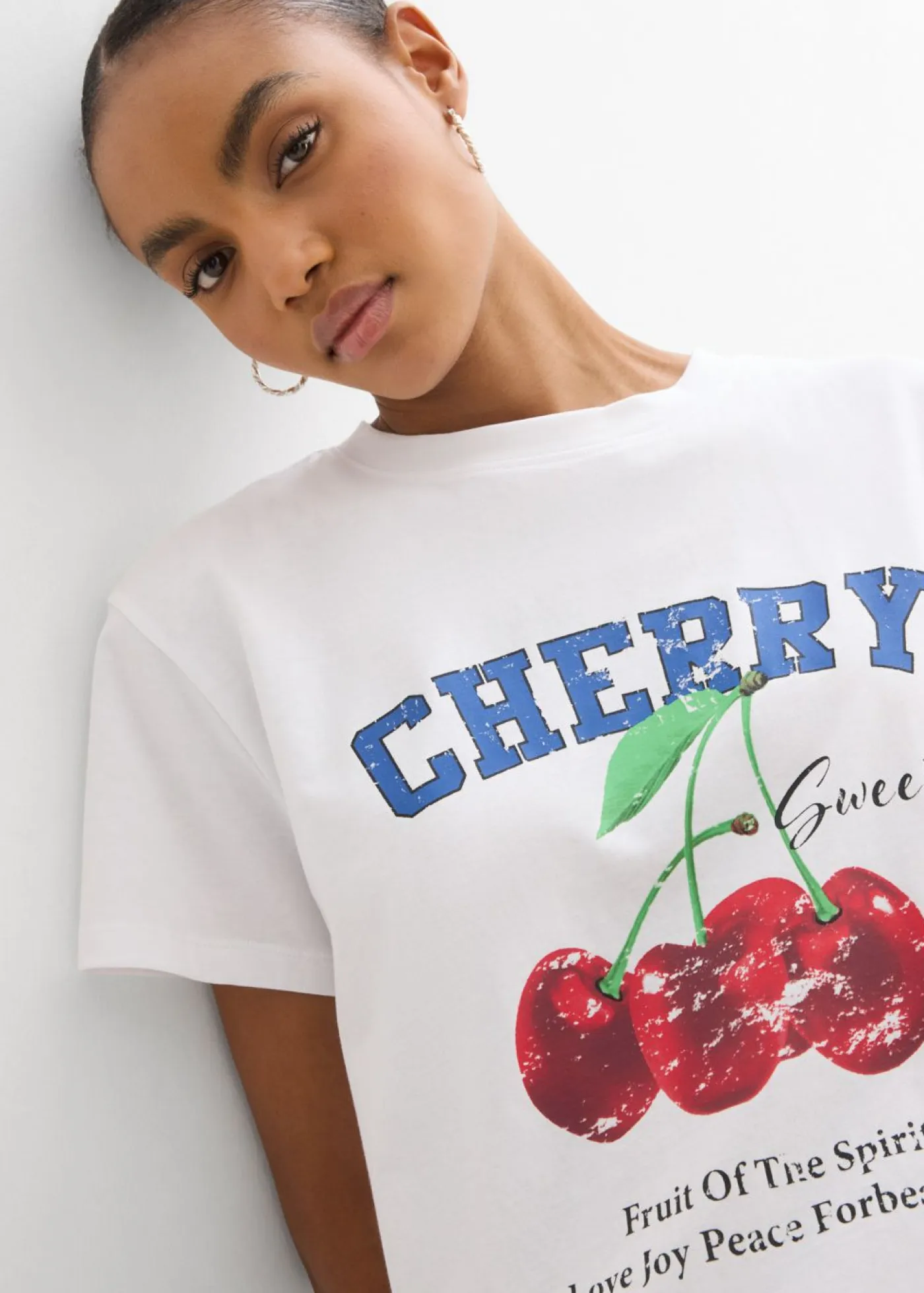 bonprix bonprix Camisetas|Novedades>Camiseta de algodón orgánico puro, estampado Blanco estampado