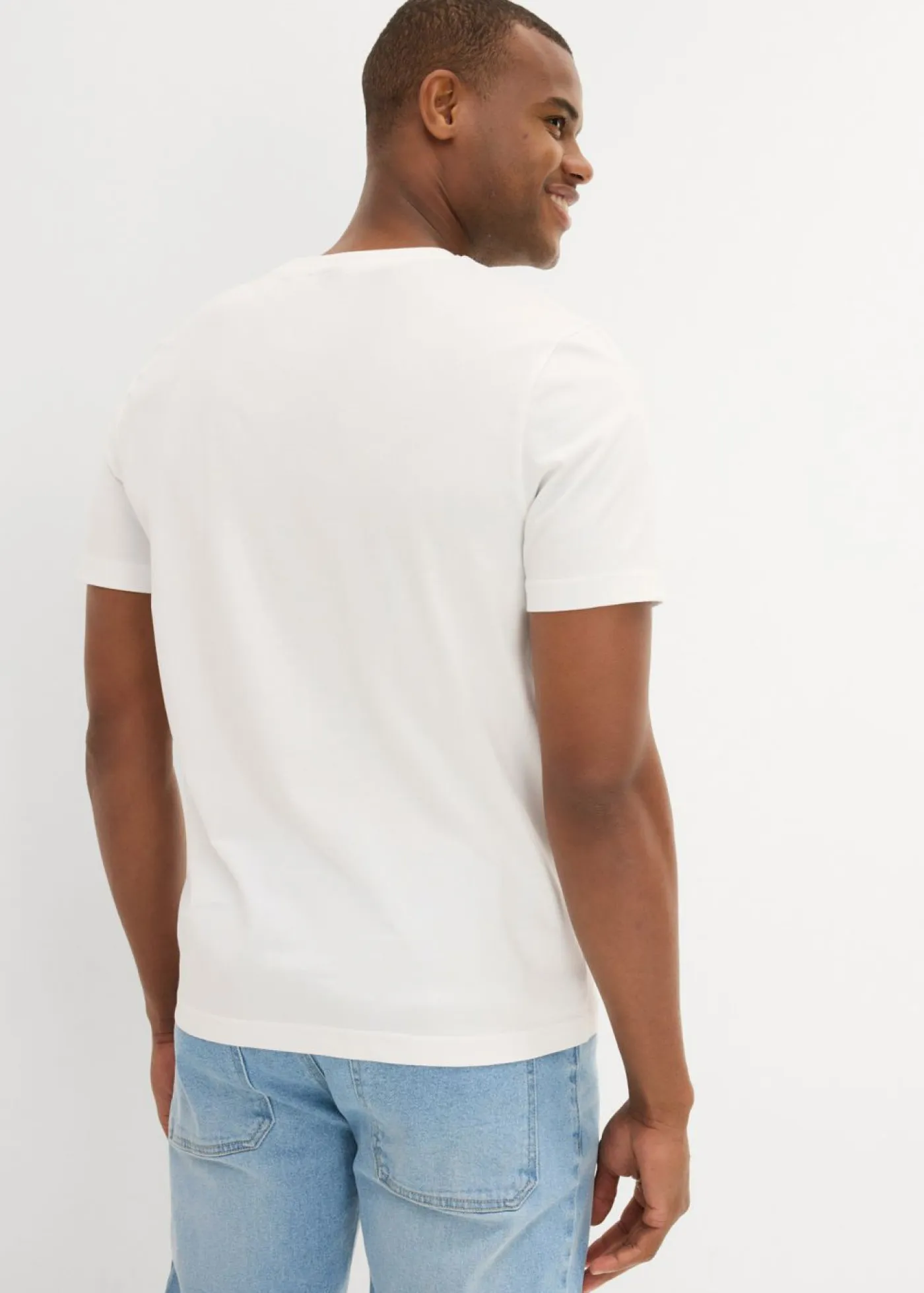 bonprix bonprix Camisetas Y Polos>Camiseta de algodón orgánico puro Blanco lana estampado