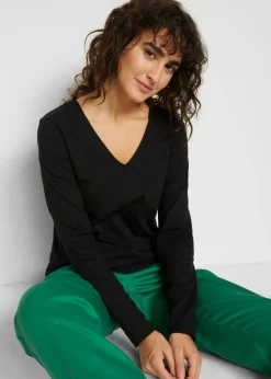 Mujer bonprix bonprix Camiseta de algodón orgánico puro con manga larga