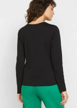 Mujer bonprix bonprix Camiseta de algodón orgánico puro con manga larga