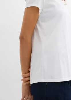 Mujer bonprix bonprix Camiseta de algodón orgánico puro (2 unidades)