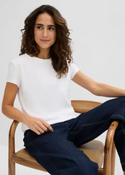 Mujer bonprix bonprix Camiseta de algodón orgánico puro (2 unidades)