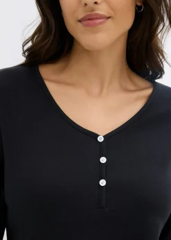 Mujer bonprix bonprix Camiseta de algodón orgánico puro con manga larga