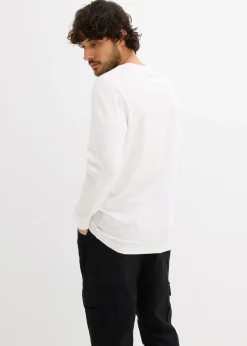 Hombre bonprix bonprix Camiseta de algodón orgánico con manga larga, slim fit