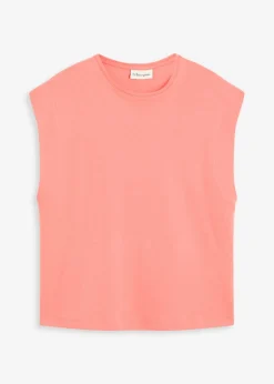 bonprix bonprix Camisetas>Camiseta de algodón orgánico puro Salmón claro