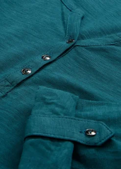 Mujer bonprix bonprix Camiseta de algodón orgánico puro con botones