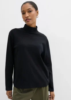 Mujer bonprix bonprix Camiseta de algodón orgánico puro con cuello alto