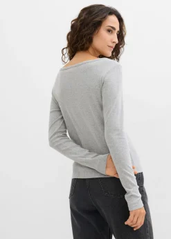 Mujer bonprix bonprix Camiseta de algodón orgánico puro con manga larga