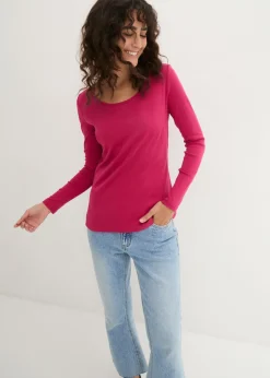 Mujer bonprix bonprix Camiseta de algodón orgánico puro con manga larga