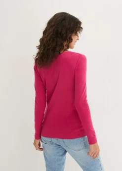 Mujer bonprix bonprix Camiseta de algodón orgánico puro con manga larga