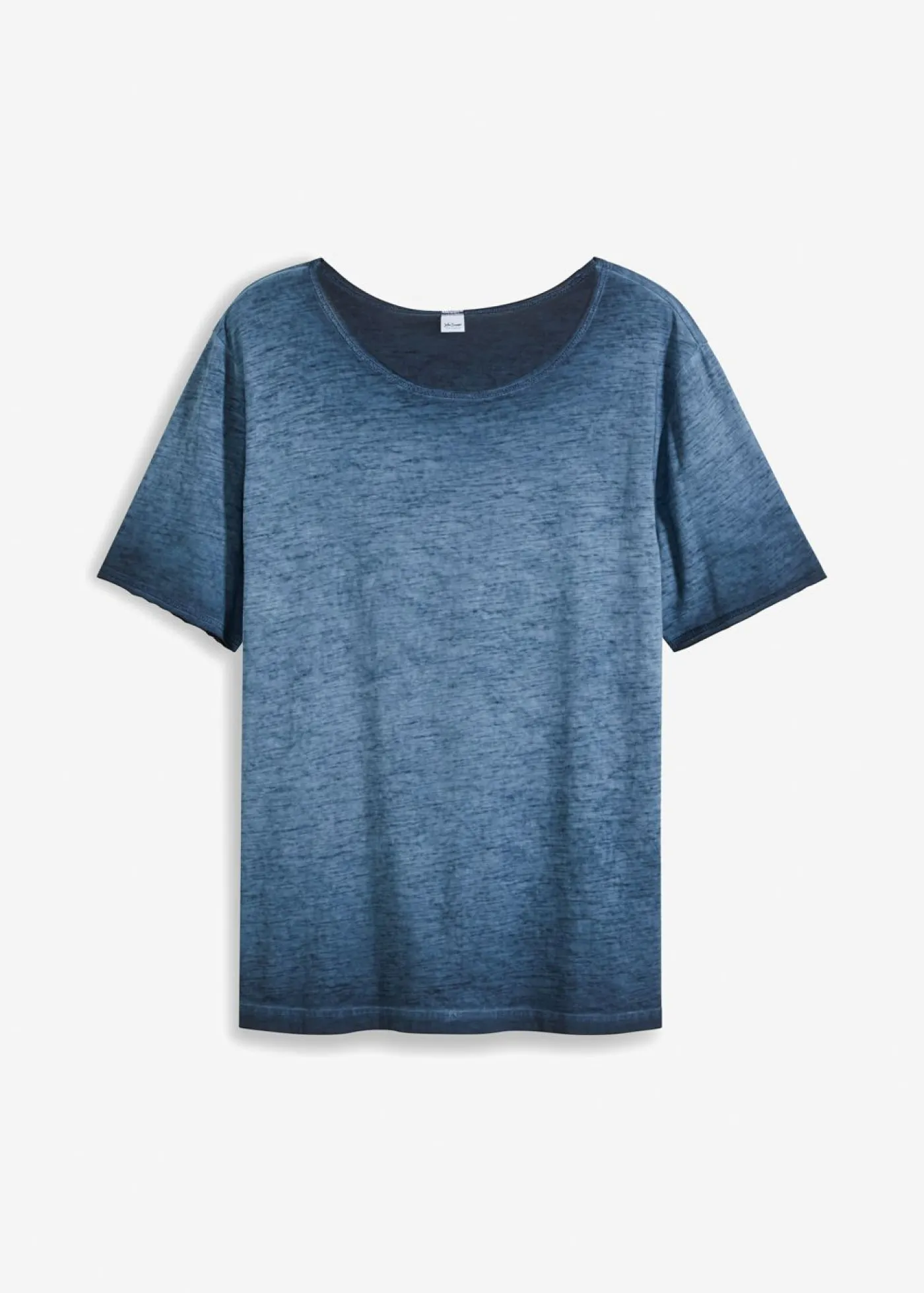 bonprix bonprix Camisetas Y Polos>Camiseta de algodón orgánico puro con aspecto lavado índigo usado