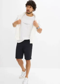 Hombre bonprix bonprix Camiseta de algodón orgánico puro con corte holgado y estampado 3D