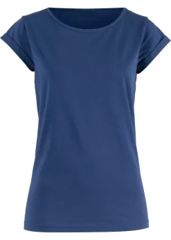bonprix bonprix Básicos|Camisetas>Camiseta de algodón puro azul medianoche.