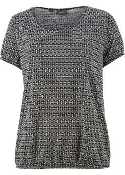 bonprix bonprix Camisetas>Camiseta de algodón puro Negro con estampado gráfico