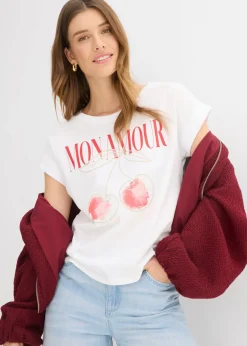 Mujer bonprix bonprix Camiseta de algodón puro