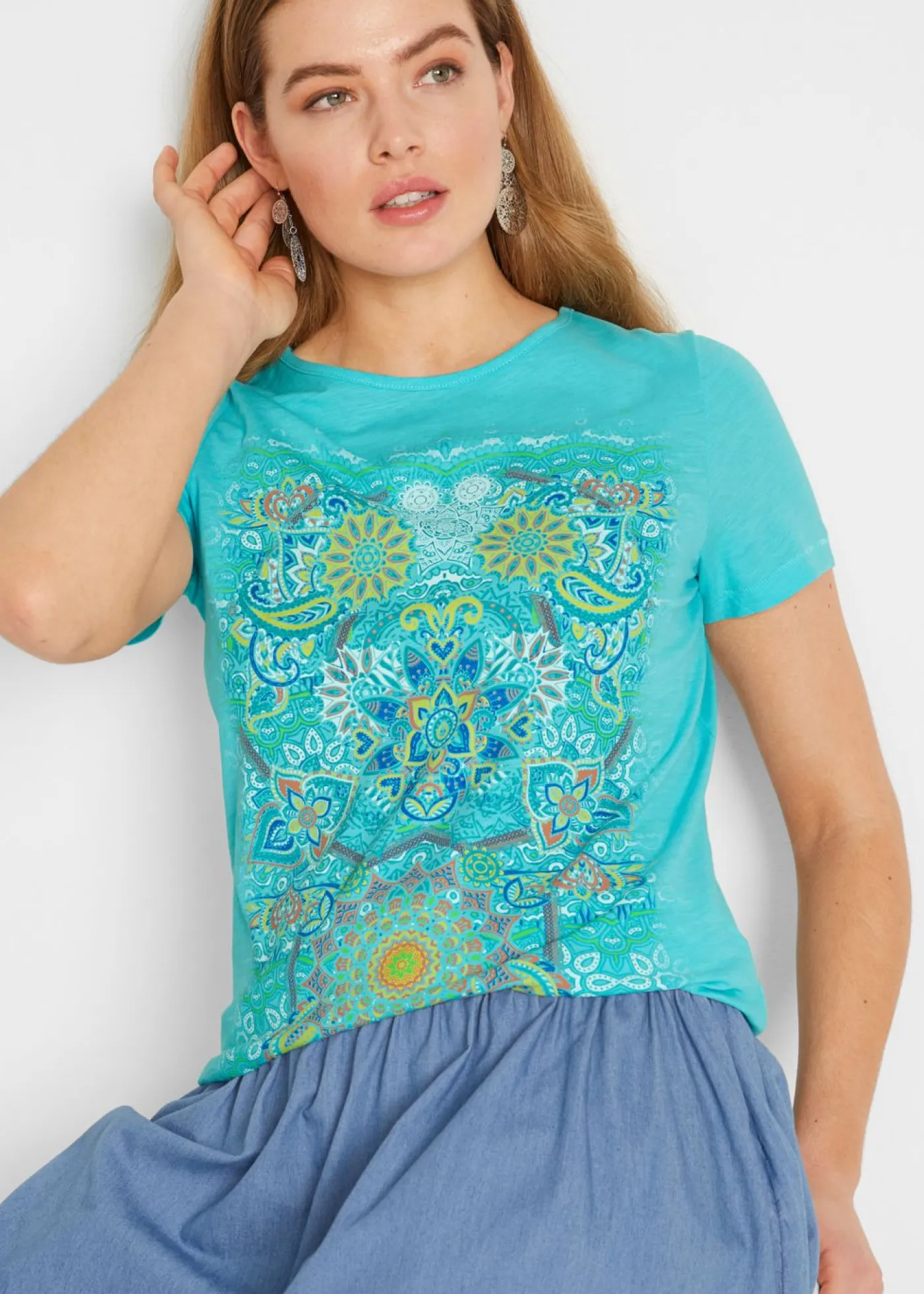 Mujer bonprix bonprix Camiseta de algodón puro