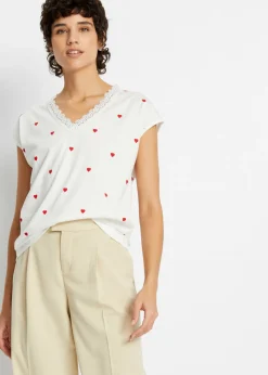 Mujer bonprix bonprix Camiseta de algodón puro