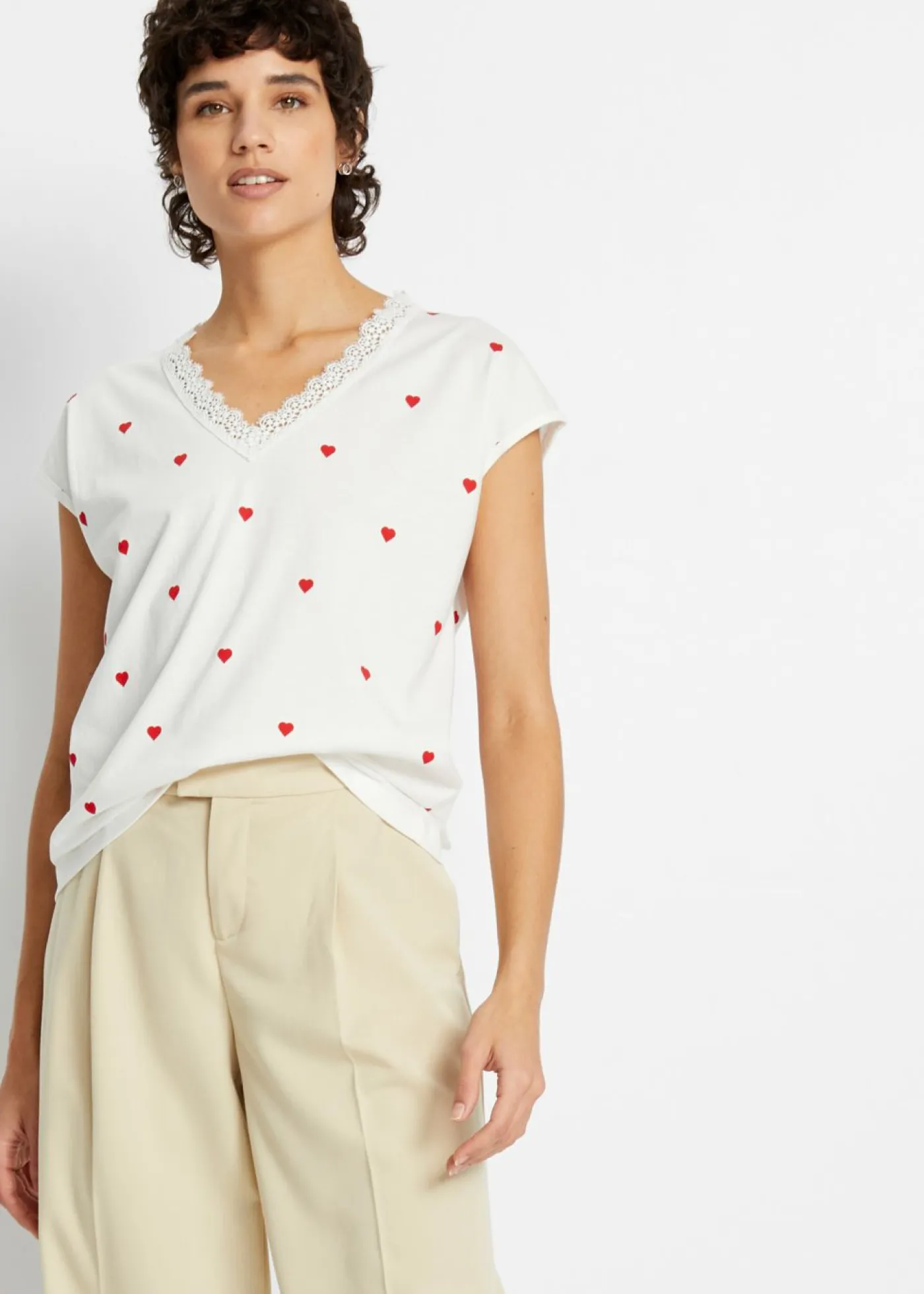 Mujer bonprix bonprix Camiseta de algodón puro