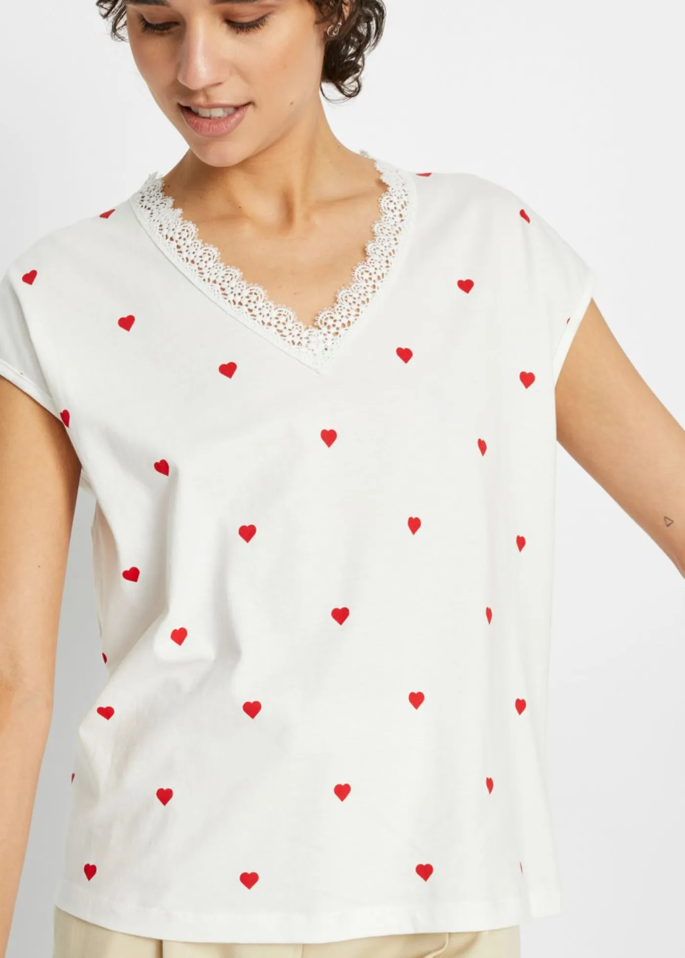 Mujer bonprix bonprix Camiseta de algodón puro