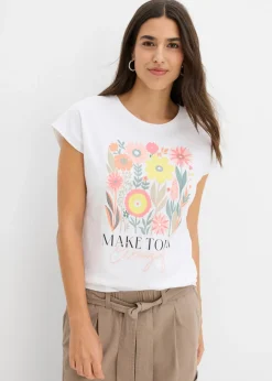 Mujer bonprix bonprix Camiseta de algodón puro