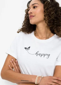 Mujer bonprix bonprix Camiseta de algodón puro