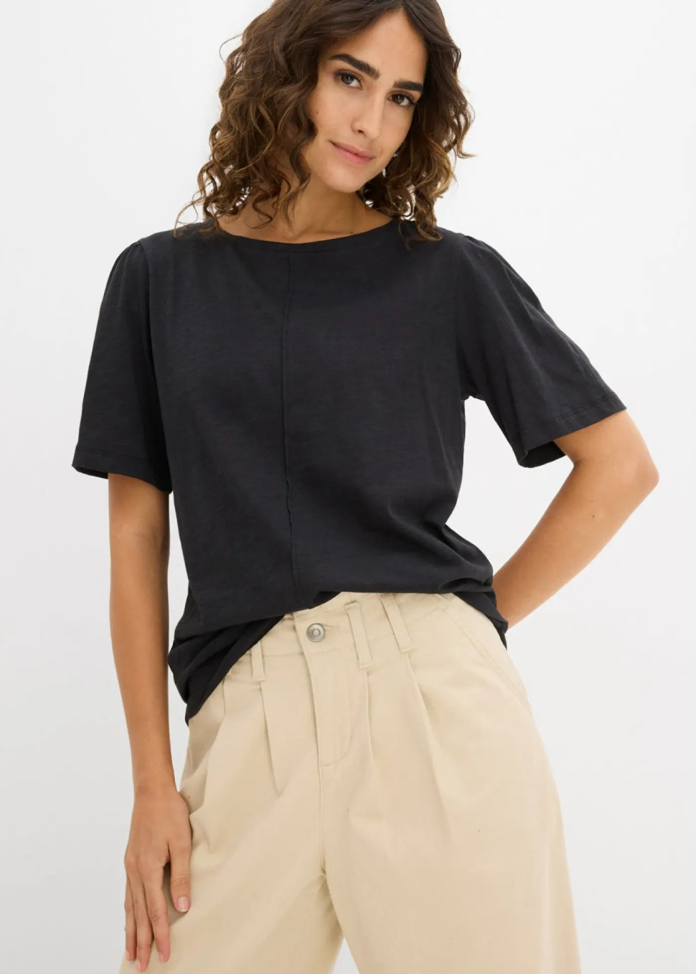 Mujer bonprix bonprix Camiseta de algodón puro