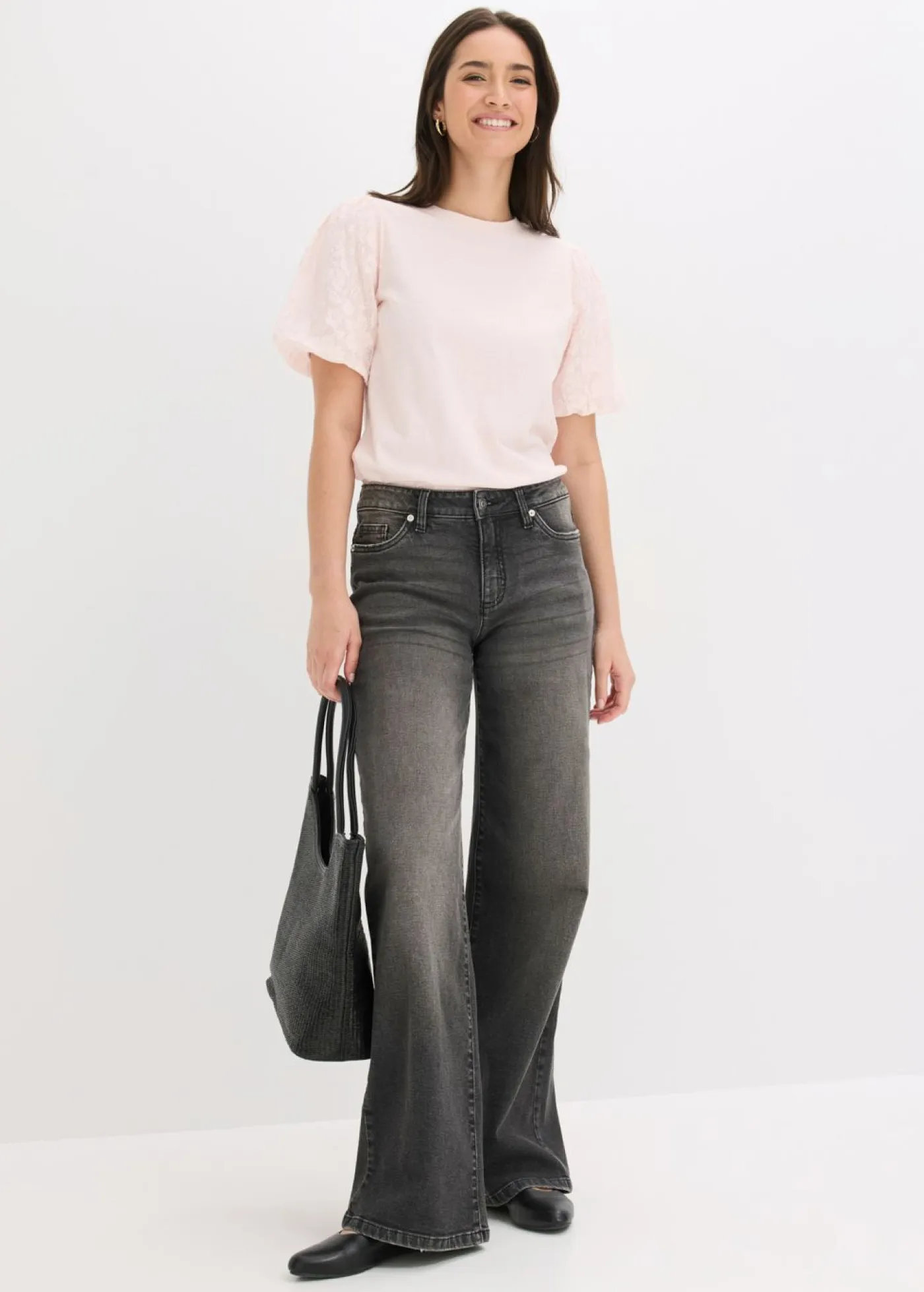 bonprix bonprix Camisetas|Novedades>Camiseta de algodón puro Rosa claro