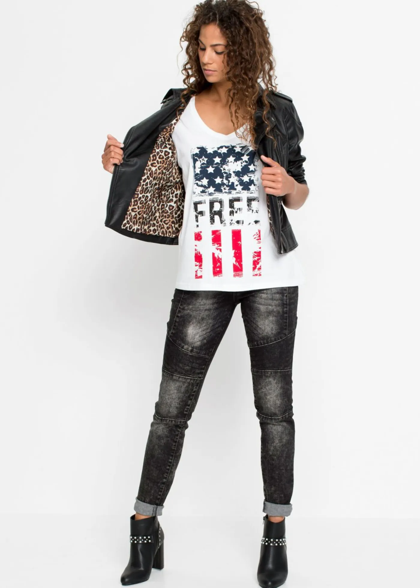 Mujer bonprix bonprix Camiseta de algodón puro