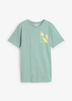 bonprix bonprix Ropa 9 A 16 Años·Camisetas>Camiseta de algodón puro verde mar