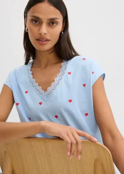 Mujer bonprix bonprix Camiseta de algodón puro