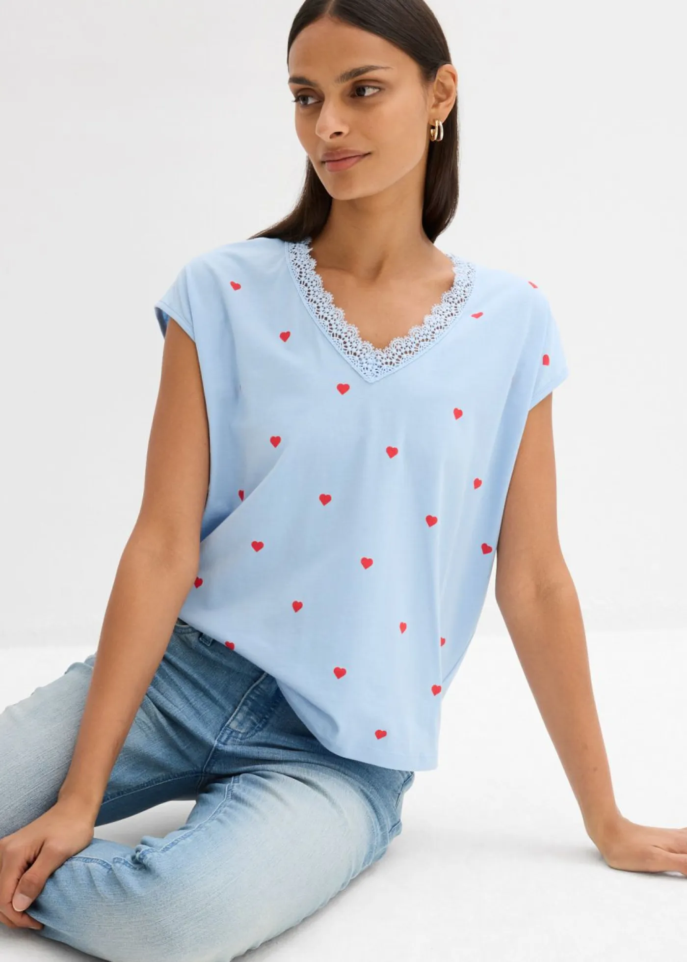 Mujer bonprix bonprix Camiseta de algodón puro