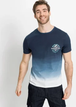 bonprix bonprix Camisetas Y Polos>Camiseta de algodón puro Azul marino