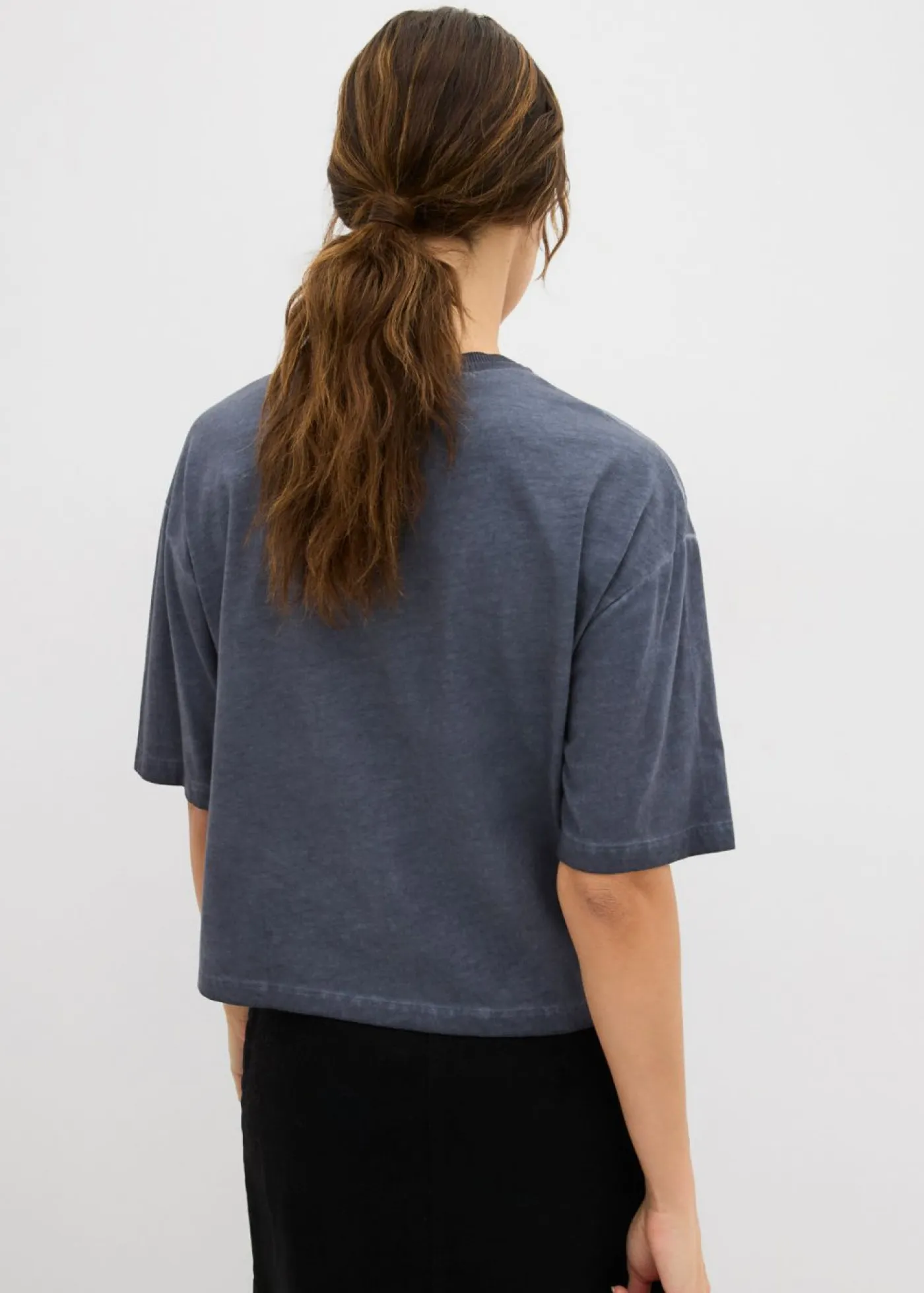 Mujer bonprix bonprix Camiseta de algodón puro con piedras brillantes