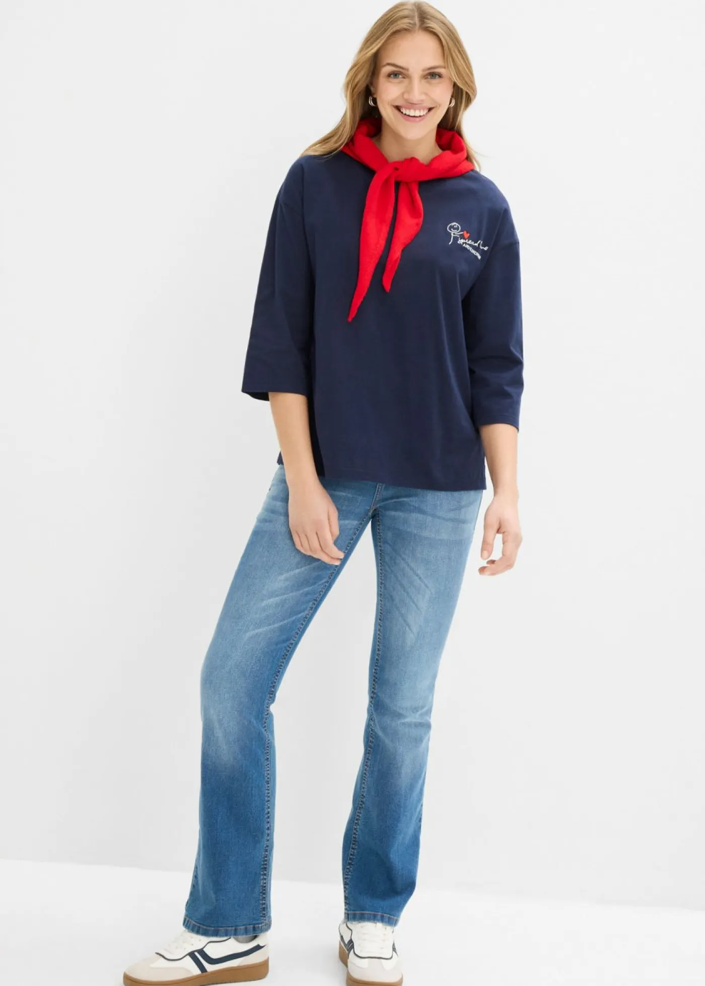 Mujer bonprix bonprix Camiseta de algodón puro con corte boxy