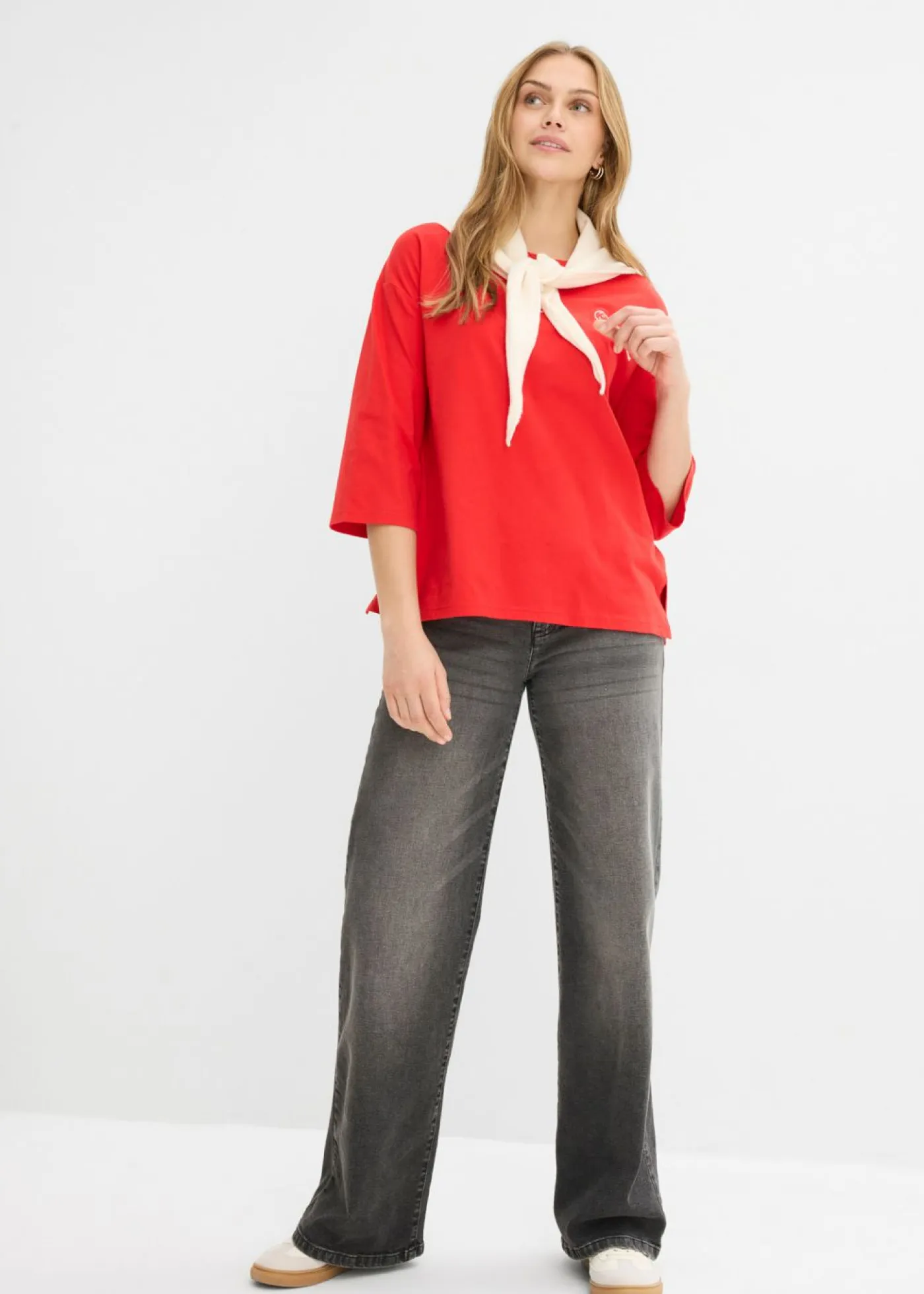 Mujer bonprix bonprix Camiseta de algodón puro con corte boxy