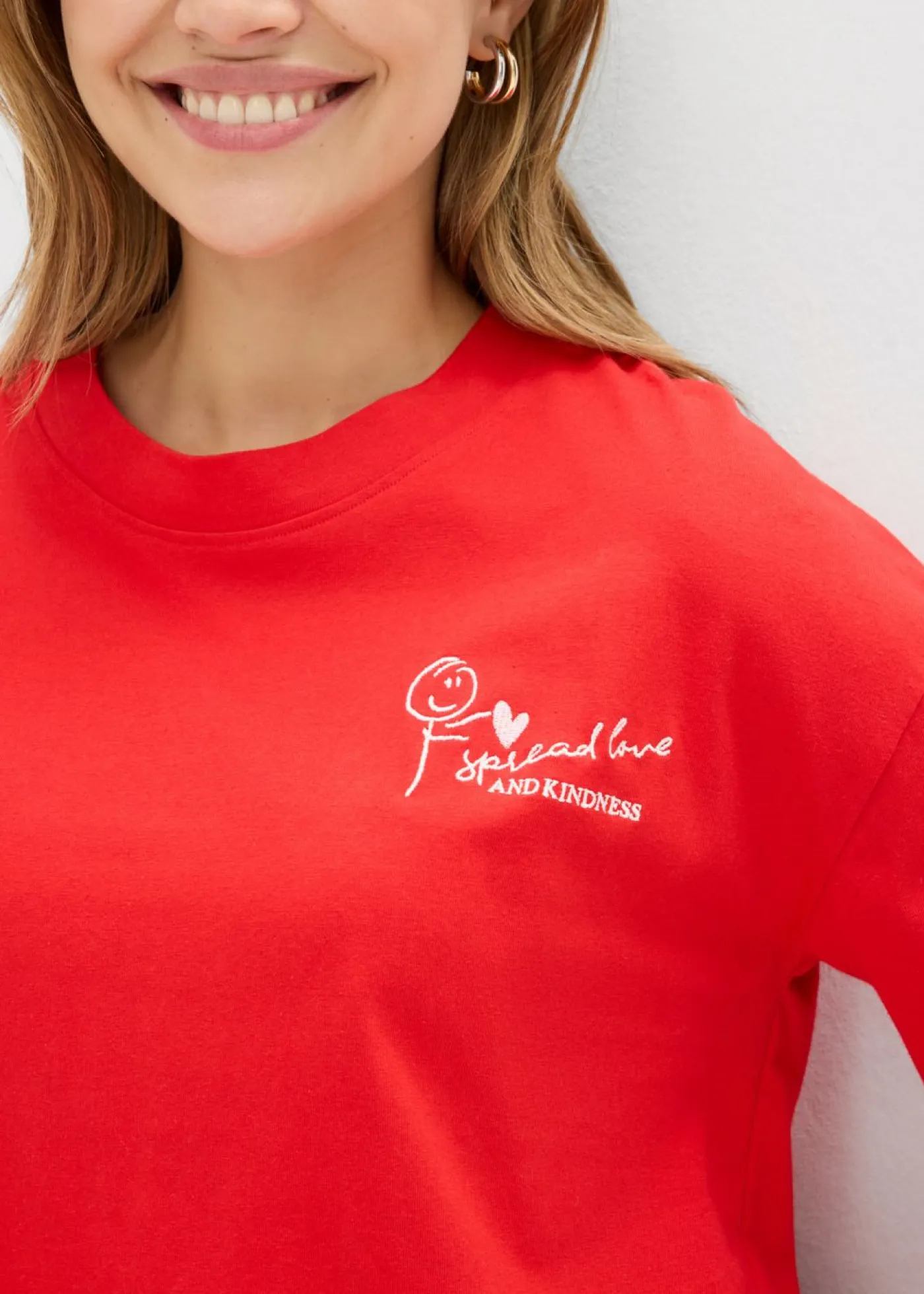 Mujer bonprix bonprix Camiseta de algodón puro con corte boxy