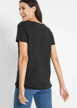 Mujer bonprix bonprix Camiseta de algodón puro con manga corta