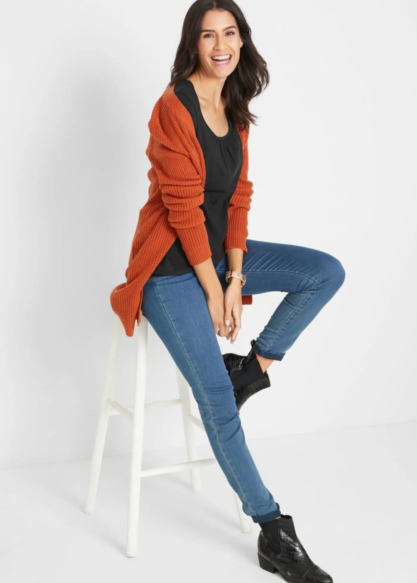 Mujer bonprix bonprix Camiseta de algodón puro con manga corta