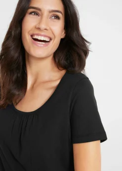 Mujer bonprix bonprix Camiseta de algodón puro con manga corta