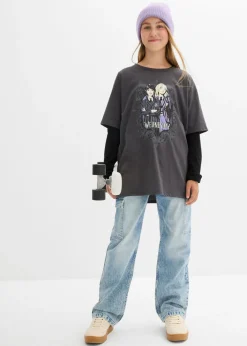 Niños bonprix Wednesday Camiseta de algodón puro de Miércoles