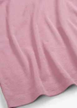 bonprix bonprix Básicos|Camisetas>Camiseta de canalé de algodón puro Malva