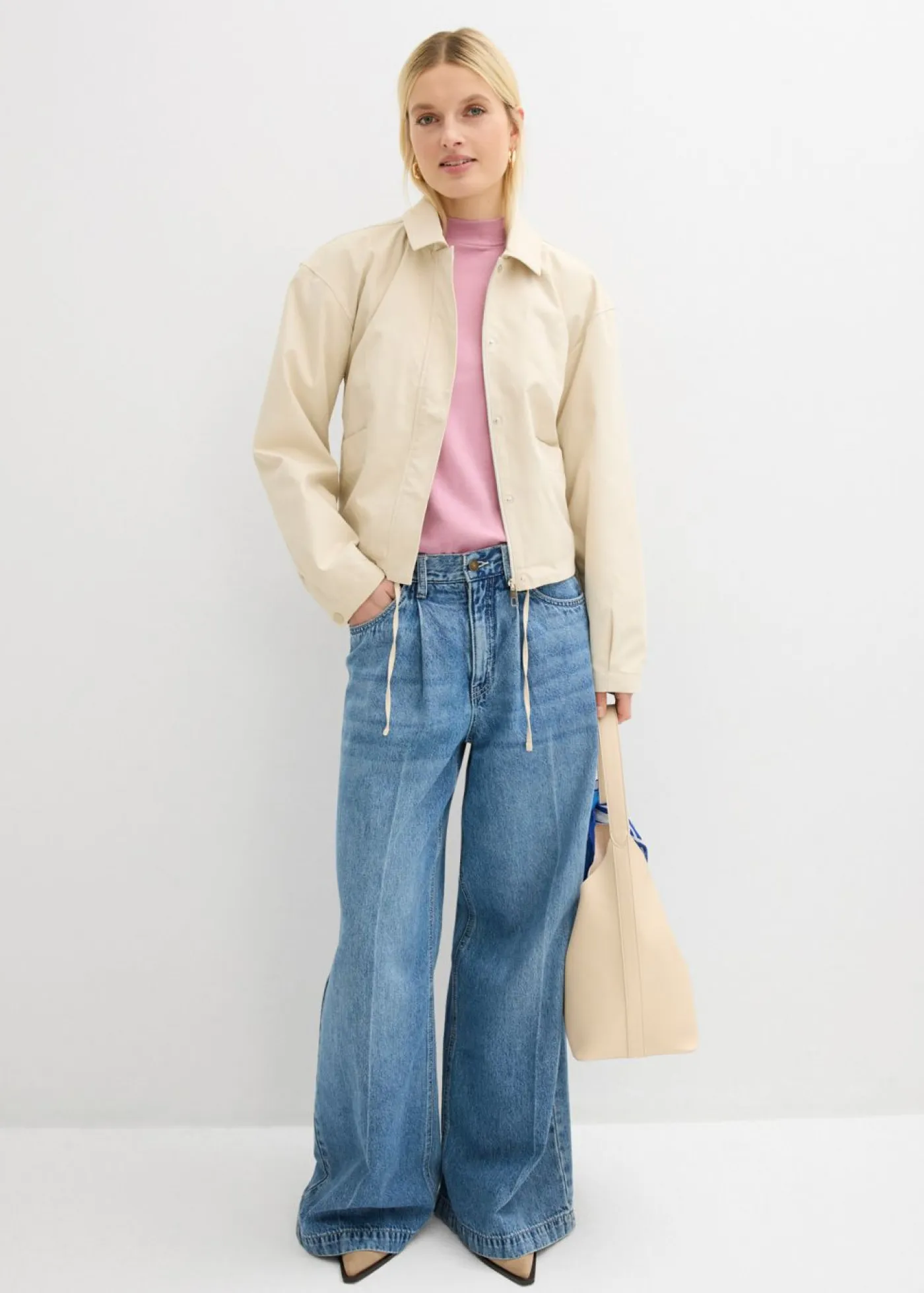 bonprix bonprix Básicos|Camisetas>Camiseta de canalé de algodón puro Malva