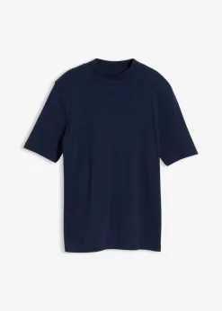 Mujer bonprix bonprix Camiseta de canalé de algodón puro