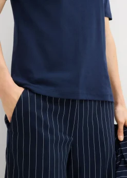 Mujer bonprix bonprix Camiseta de canalé de algodón puro