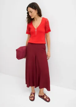 Mujer bonprix bonprix Camiseta de canalé de algodón